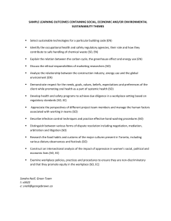 SAMPLE LEARNING OUTCOMES CONTAINING SOCIAL