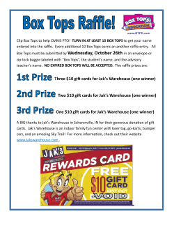 Three $10 gift cards for Jak`s Warehouse (one winner) Two $10 gift