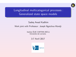 Longitudinal multicategorical processes : Generalized state space