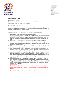 Man in the goal crease Definition goal crease The goal crease