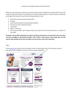 Instructions to complete Federal and State tax forms Before you start