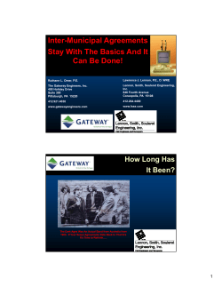 Inter-Municipal Agreements - Lennon, Smith, Souleret Engineering