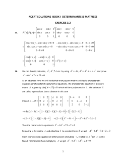 determinant and matrices sol(8-4