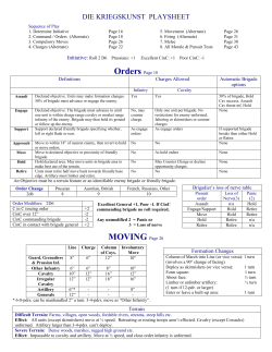 movement table - Edinburgh Wargames
