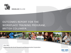 outcomes report for the workplace training program, british columbia