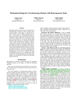 Mechanism Design for Crowdsourcing Markets with Heterogeneous