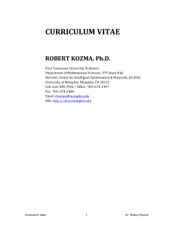 CV-NSF`99 - University of Memphis