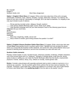 Southern Gothic short story assignment