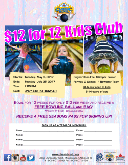 free bowling ball and bag* receive a free seasons pass for signing up!