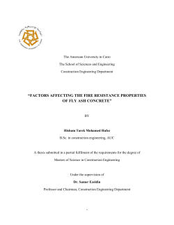 factors affecting the fire resistance properties of fly ash concrete