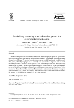Stackelberg reasoning in mixed-motive games