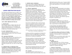 The Arbitration and Mediation Service (AMS) is a for