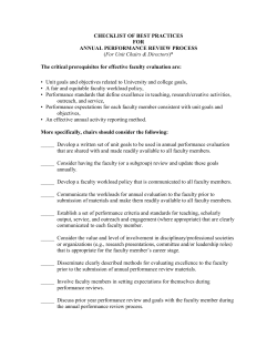 Checklist of Best Practices for Annual Performance Review Process