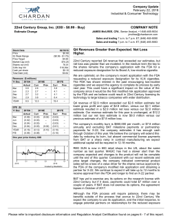 Q4 Revenues Greater than Expected. Net Loss Higher. 22nd