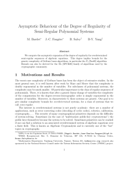 Asymptotic Behaviour of the Degree of Regularity of Semi
