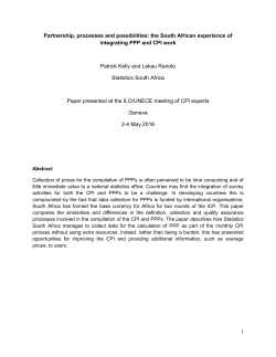 the South African experience of integrating PPP and CPI work