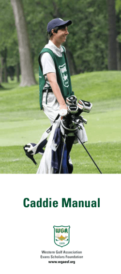 Caddie Manual - Western Golf Association