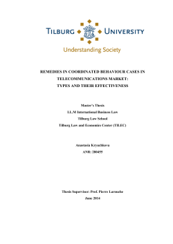 remedies in coordinated behaviour cases in telecommunications