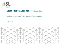 Start Right Guidance &ndash; BETA version