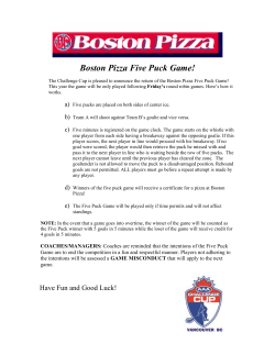 Five Puck Game - Challenge Cup