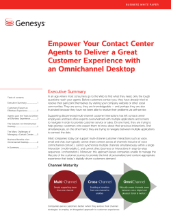 Empower Your Contact Center Agents to Deliver a Great