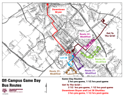 Off-Campus Game Day Bus Routes