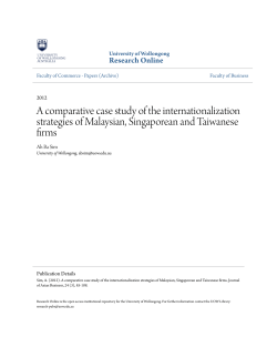 A comparative case study of the - Research Online