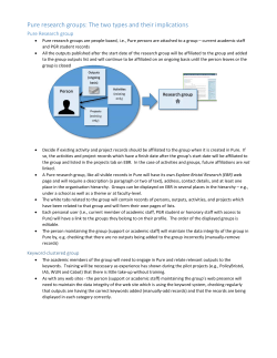 Pure research groups: The two types and their implications