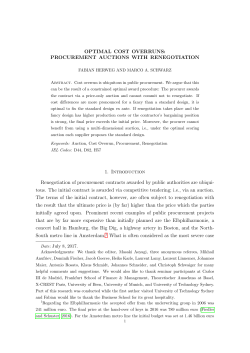 OPTIMAL COST OVERRUNS: PROCUREMENT