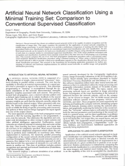 Artificial Neural Network Classification Using a Minimal