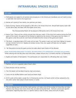 intramural spades rules