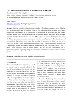 The Cointegrating Relationship of Regional Growth in China