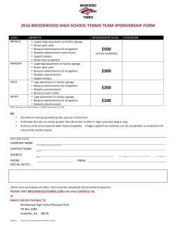 2016 brookwood high school tennis team sponsorship form $500