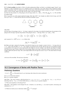 10.3 Convergence of Series with Positive Terms
