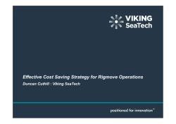 Effective Cost Saving Strategy for Rigmove Operations