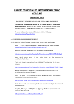 3.- introduction to empirical estimation of a gravity model