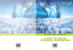 A GUIDE TO UNCTAD TECHNICAL COOPERATION