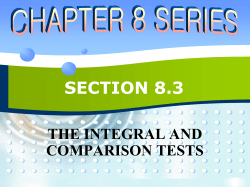 section 8.3 the integral and comparison tests