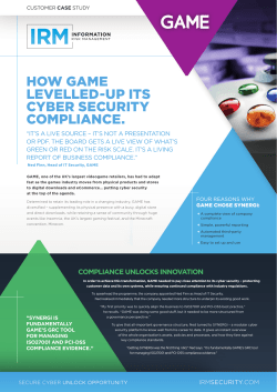how game levelled-up its cyber security compliance.