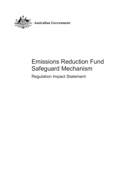 Safeguard mechanism for the Emissions Reduction Fund RIS