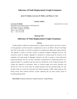 Inference of Node Replacement Graph Grammars
