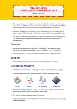 Duration Eligibility Competition Objective PROJECT BUILD GAME