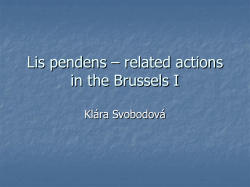 Lis pendens &ndash; related actions
