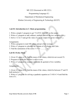 Programming Lab Problems