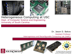 Heterogeneous Computing at USC - cse.sc.edu