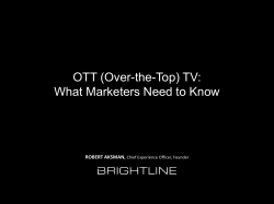 OTT (Over-the-Top) TV - Association of National Advertisers