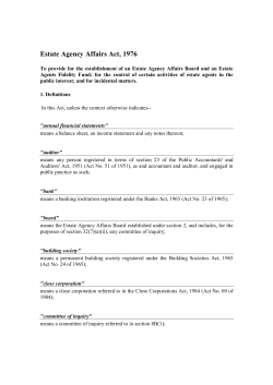 Estate Agency Affairs Act, 1976