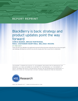 BlackBerry is back: strategy and product updates point the way forward