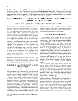 unmanned aerial vehicles and their use of visual imaging to assess