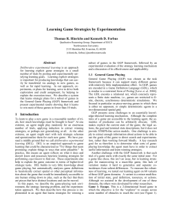 Learning Game Strategies by Experimentation